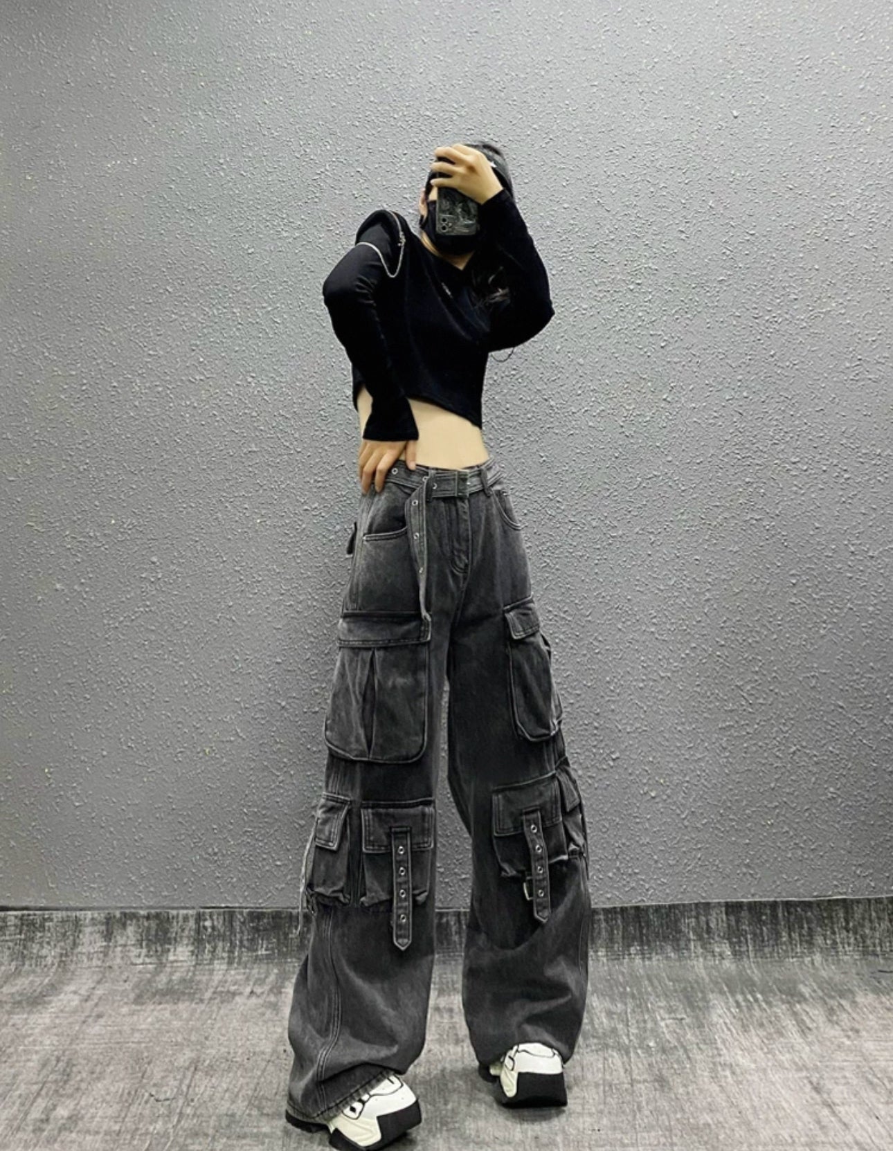 waist belt cargo denim A239