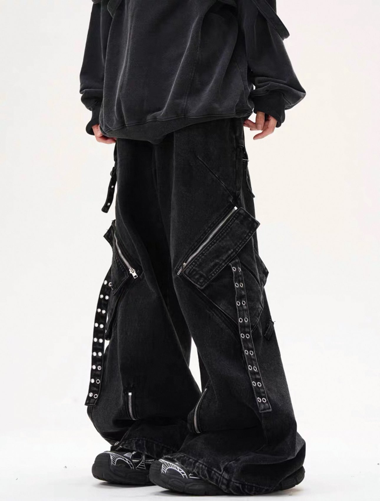 zip pocket cargo denim A3