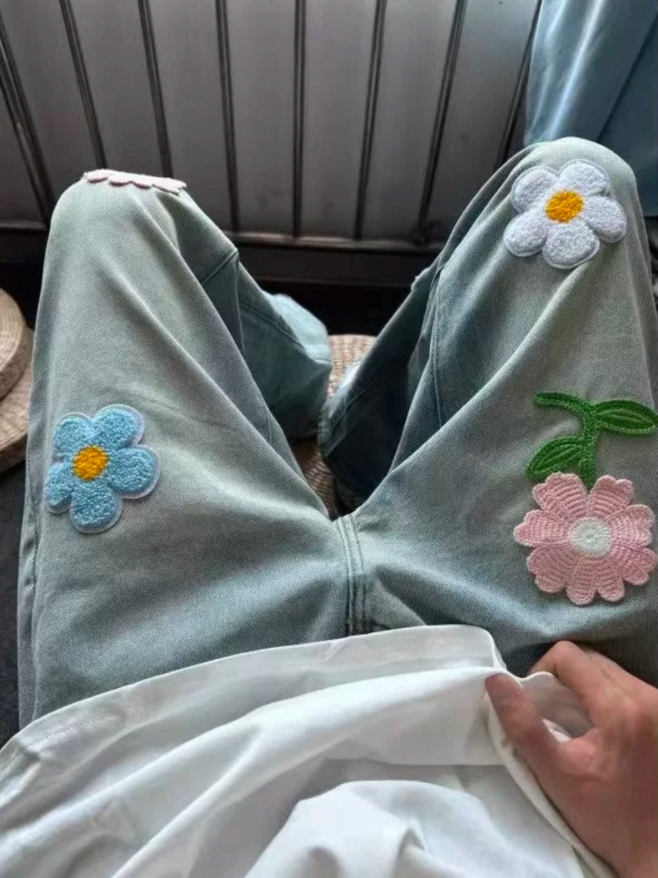 Flower patch denim A242