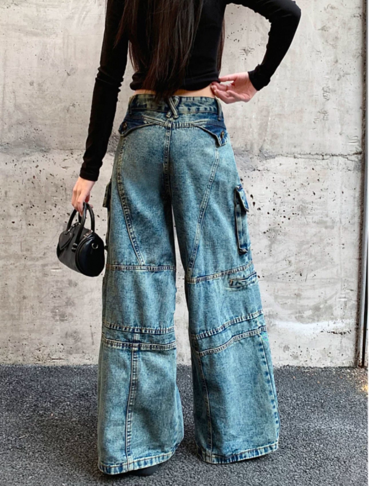 wash pocket denim A243