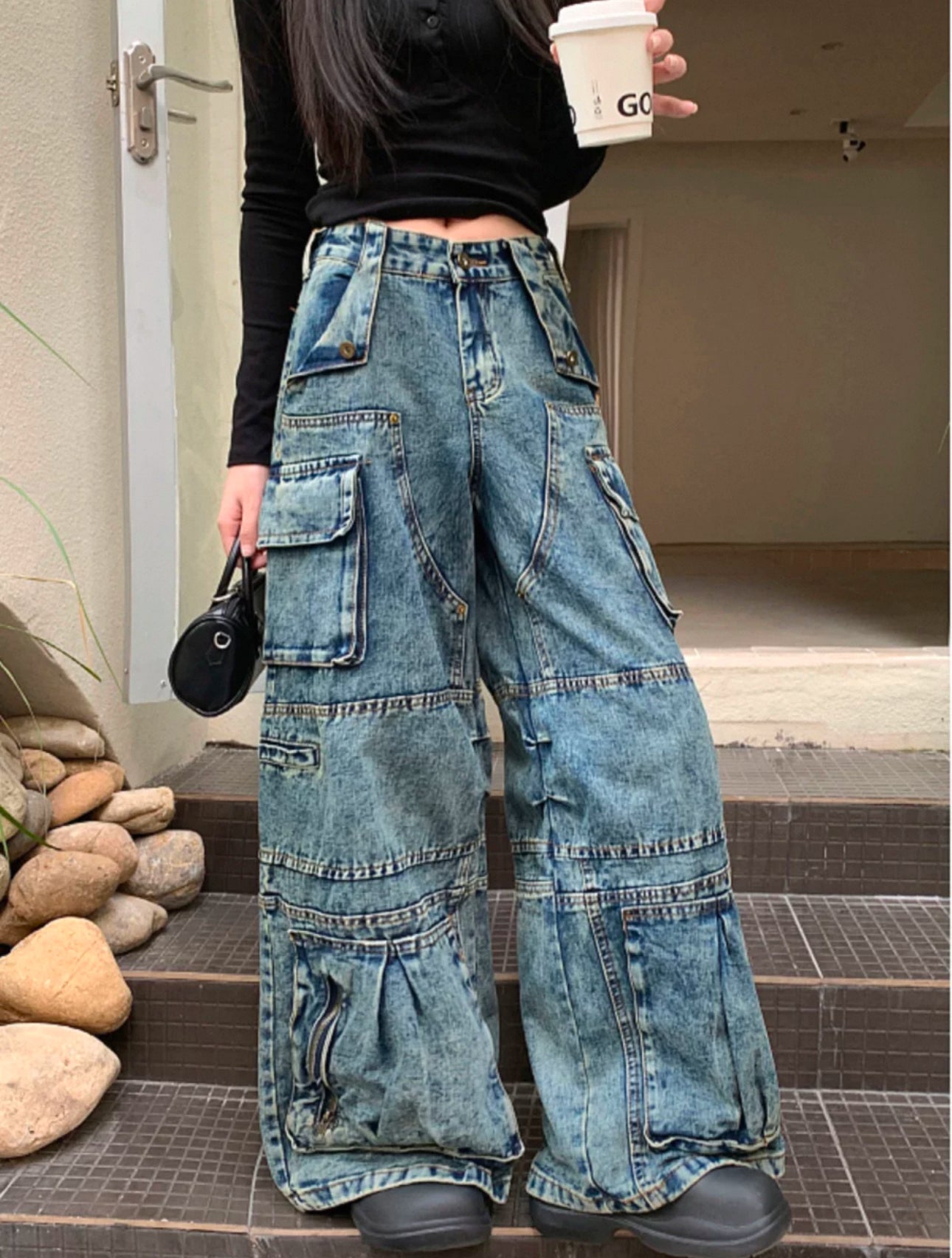 wash pocket denim A243