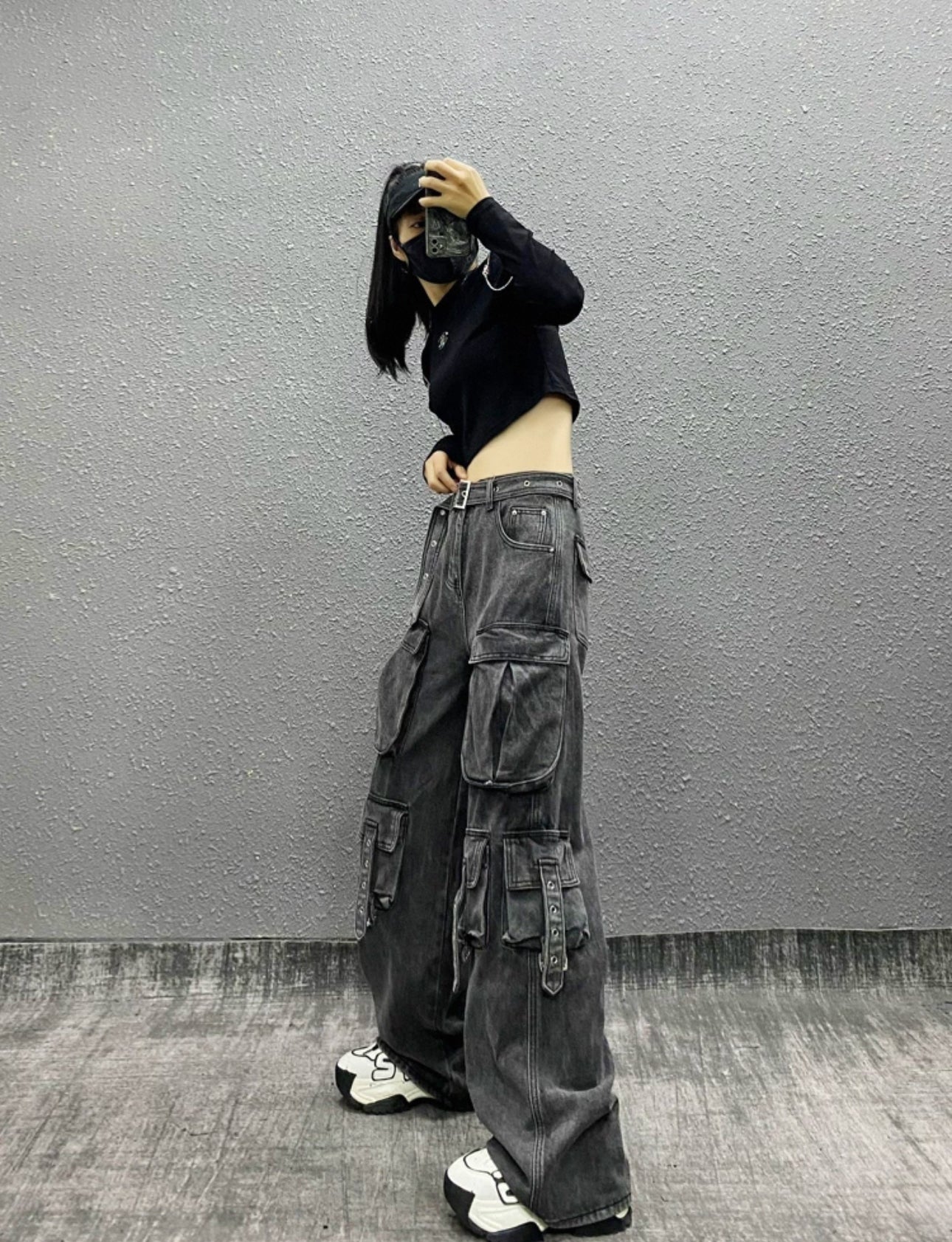 waist belt cargo denim A239