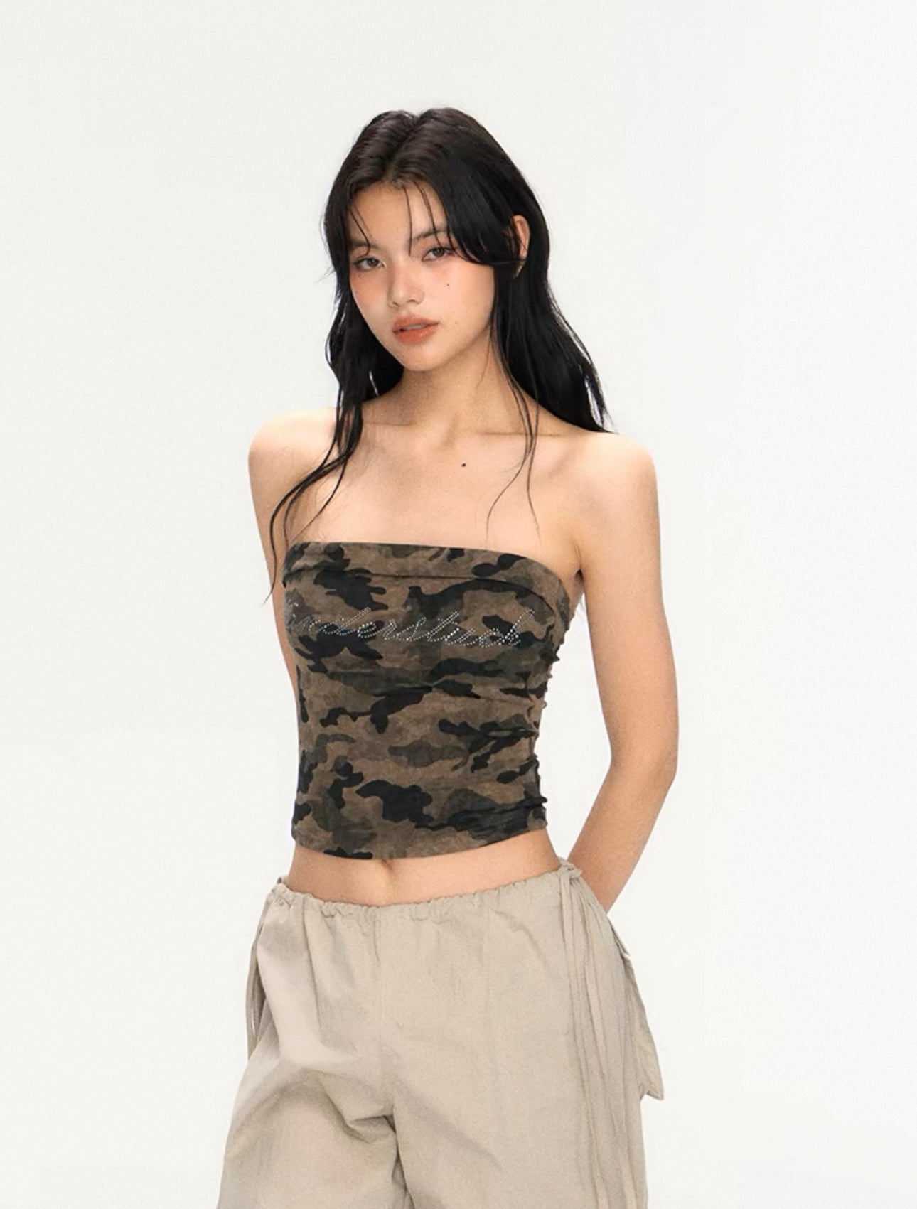 camo bustier A89