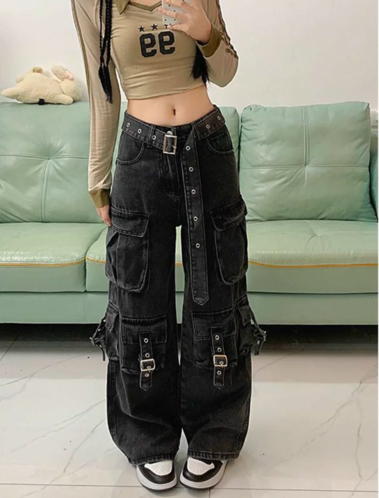 waist belt cargo denim A239