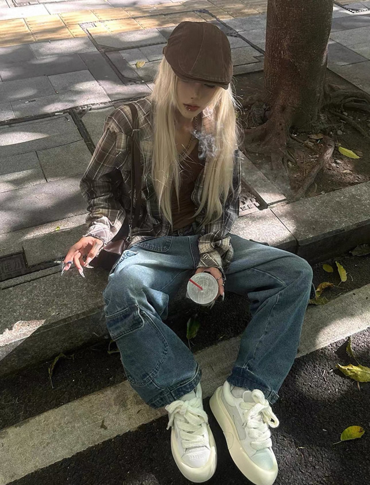 bicolor checkshirt A72