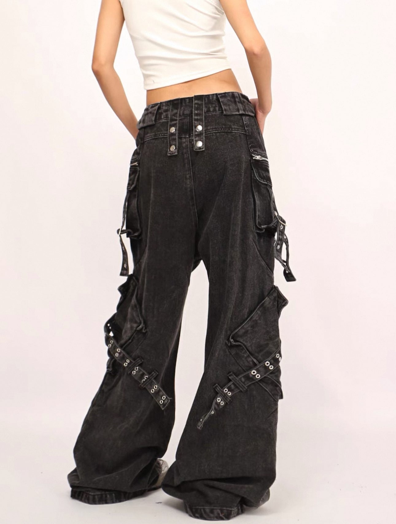 zip pocket cargo denim A3