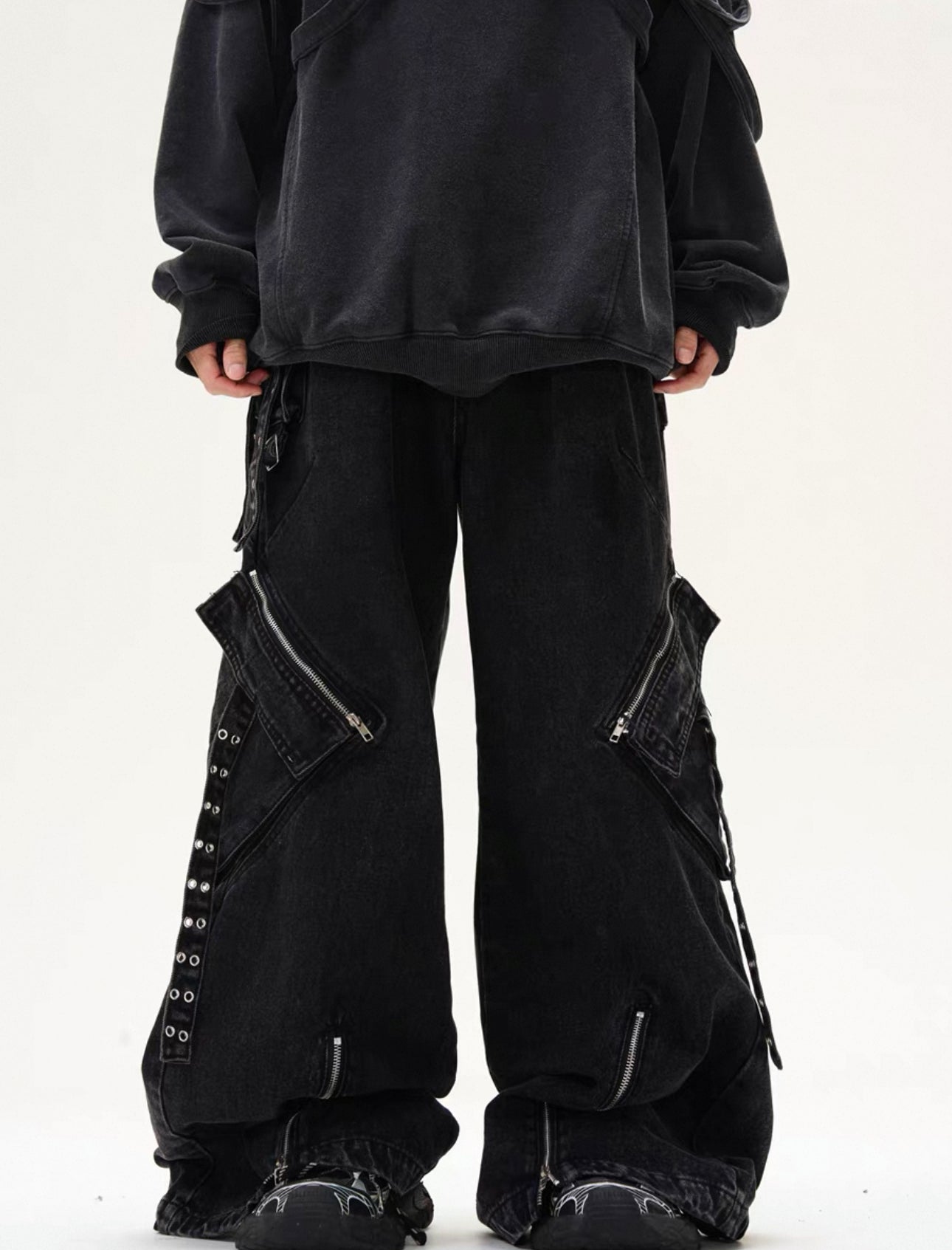 zip pocket cargo denim A3