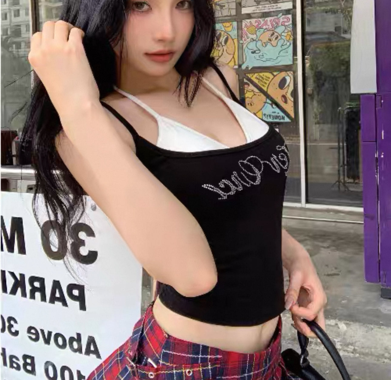 rhinestone camisole A74