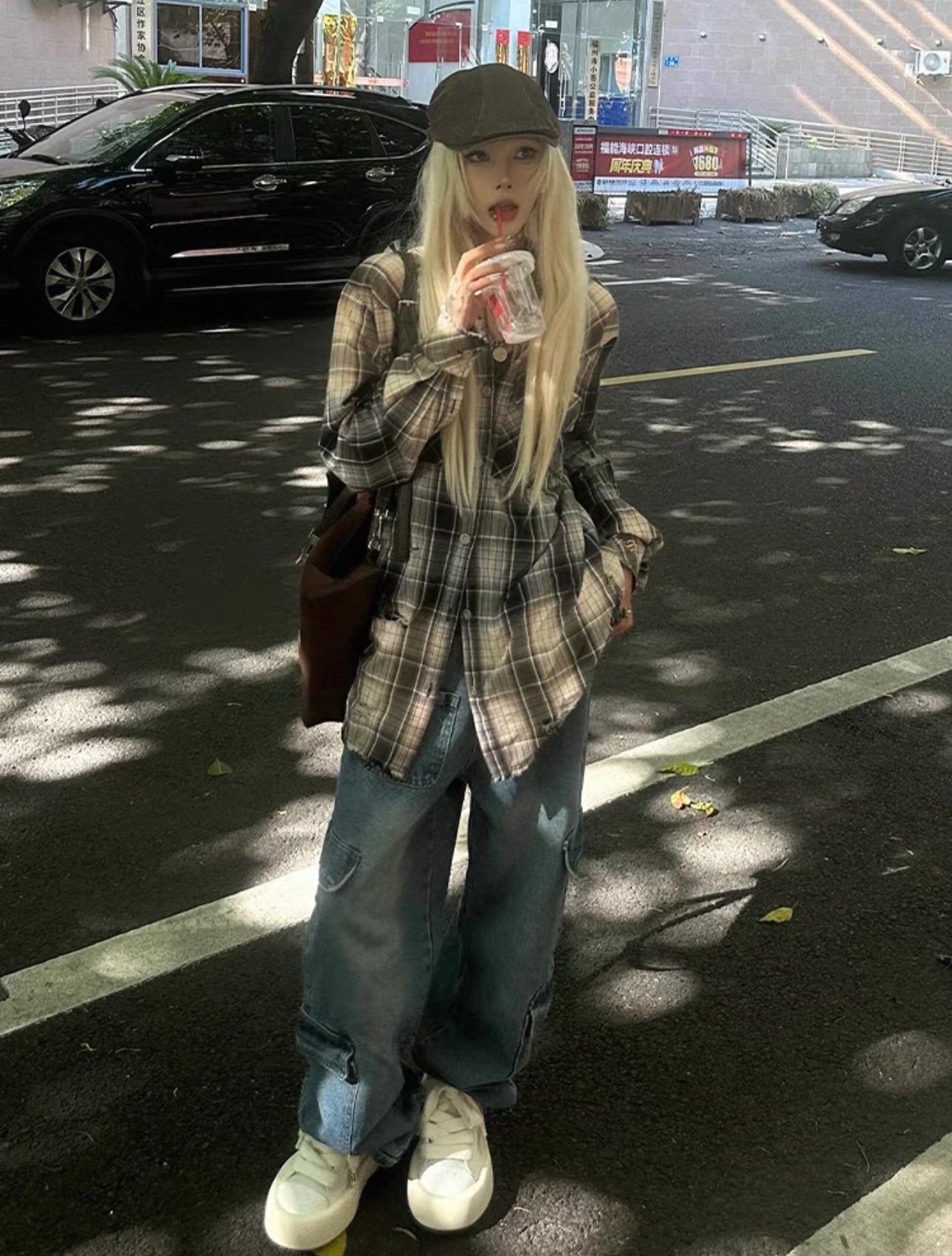 bicolor checkshirt A72