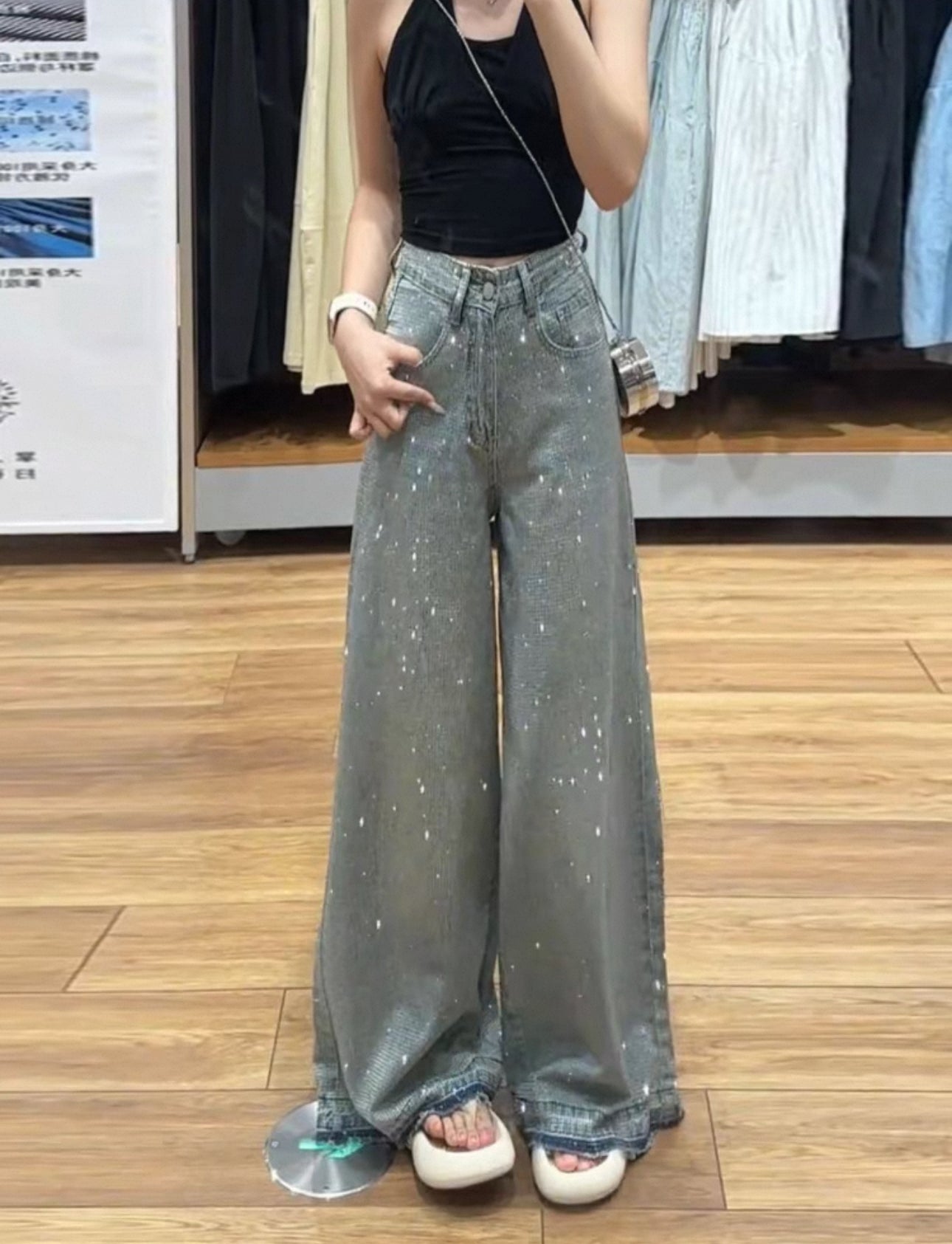 24-K18
stone loose denim A173