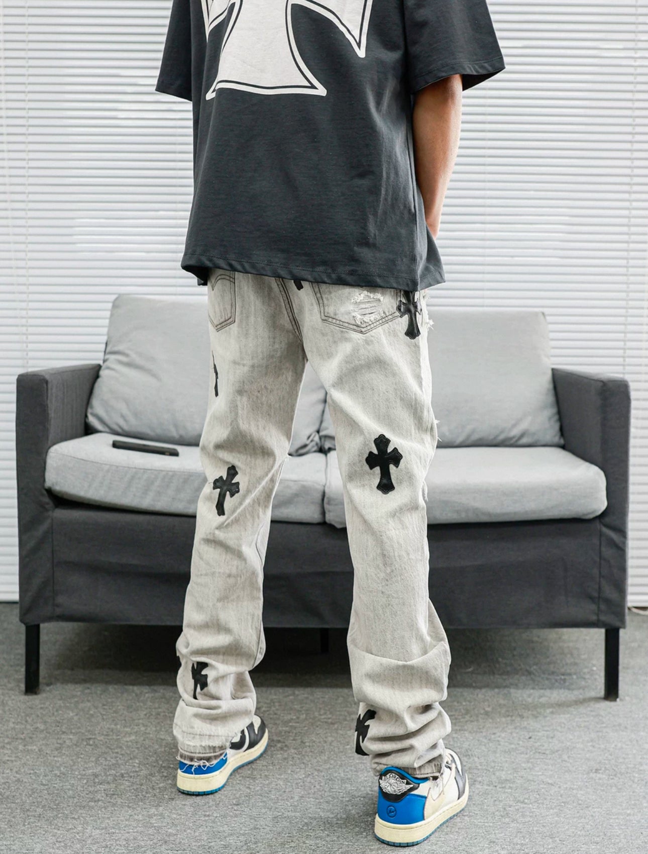 cross patch denim A241