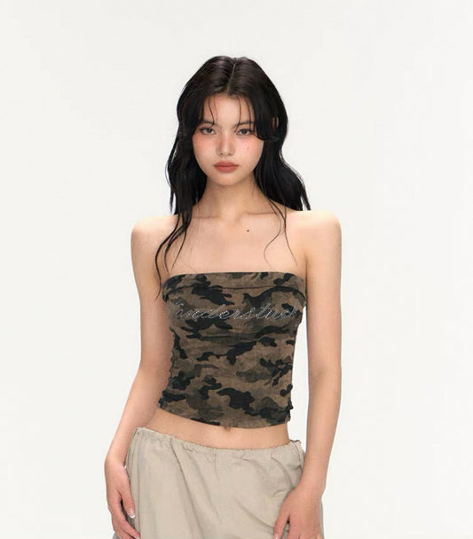 camo bustier A89