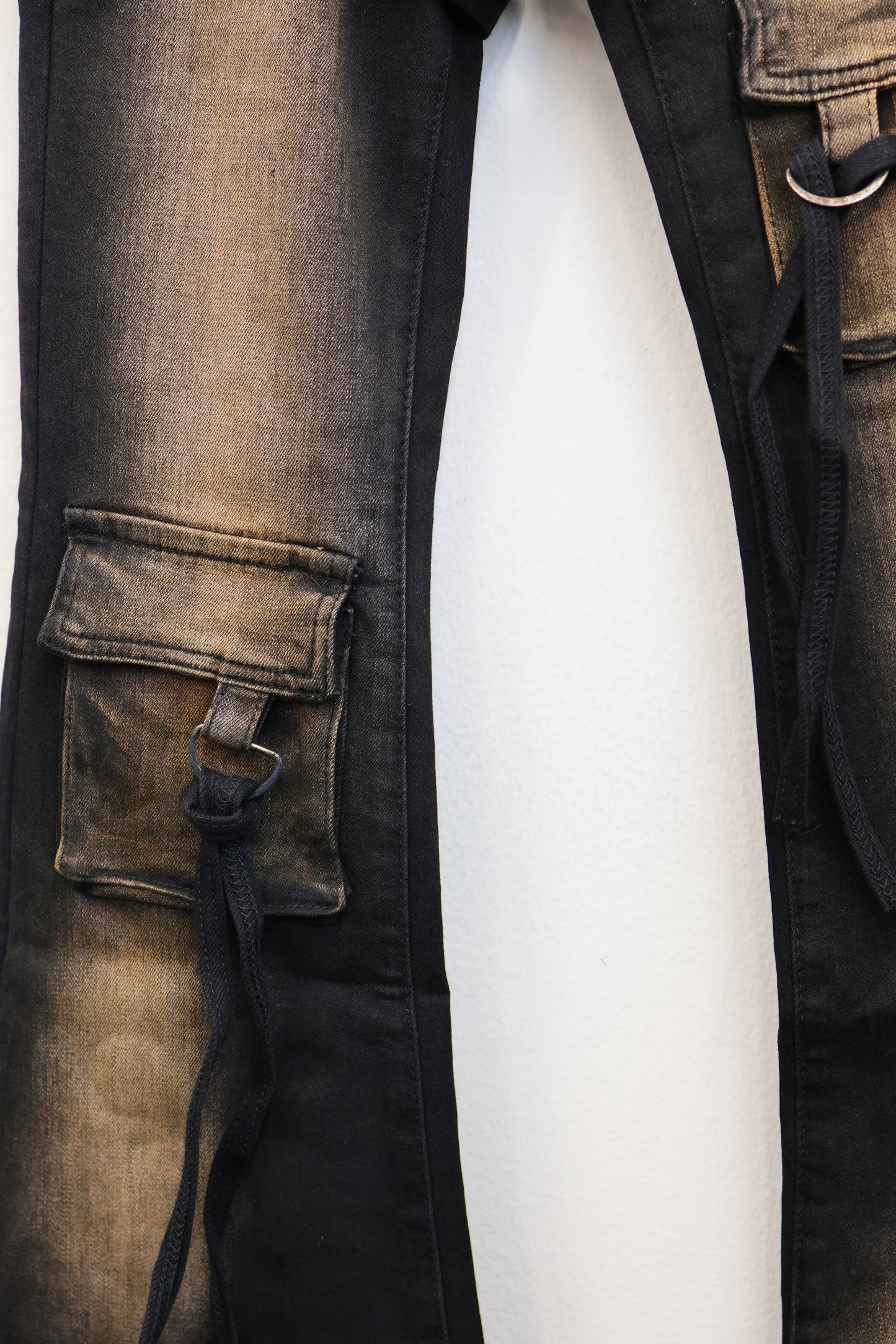 Step flare cargo denim A264