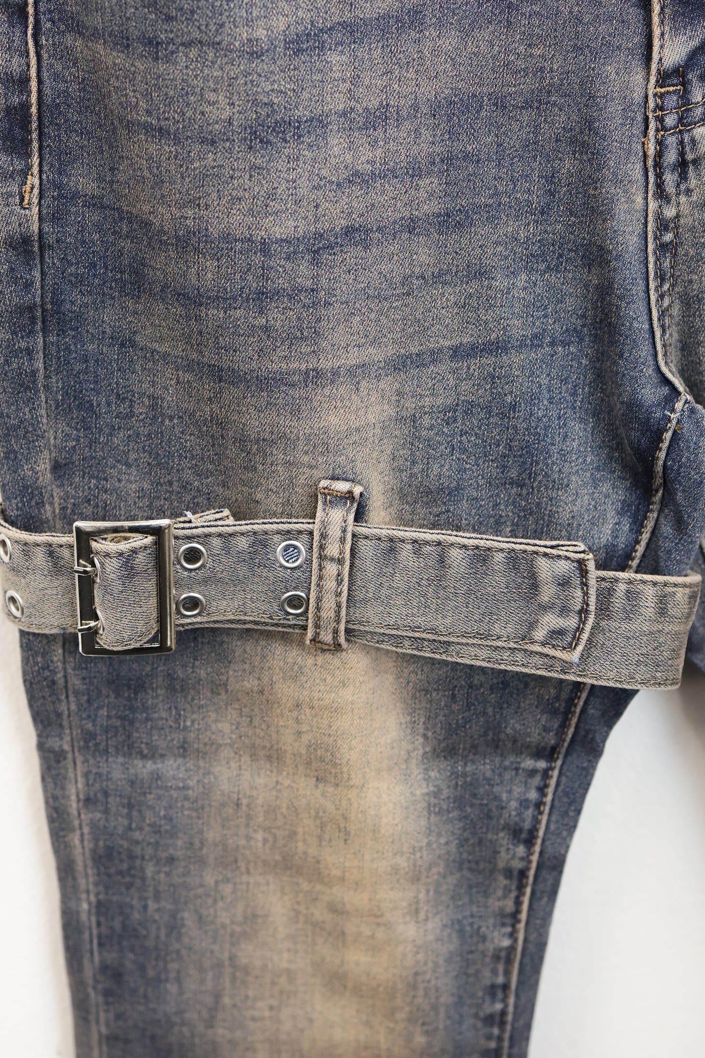 Step flare cargo denim A264