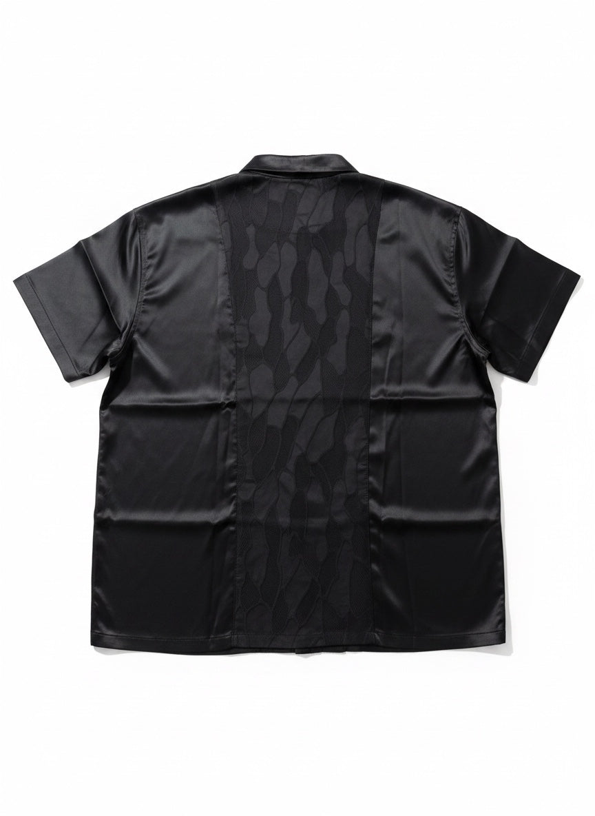 center design satin shirt A648
