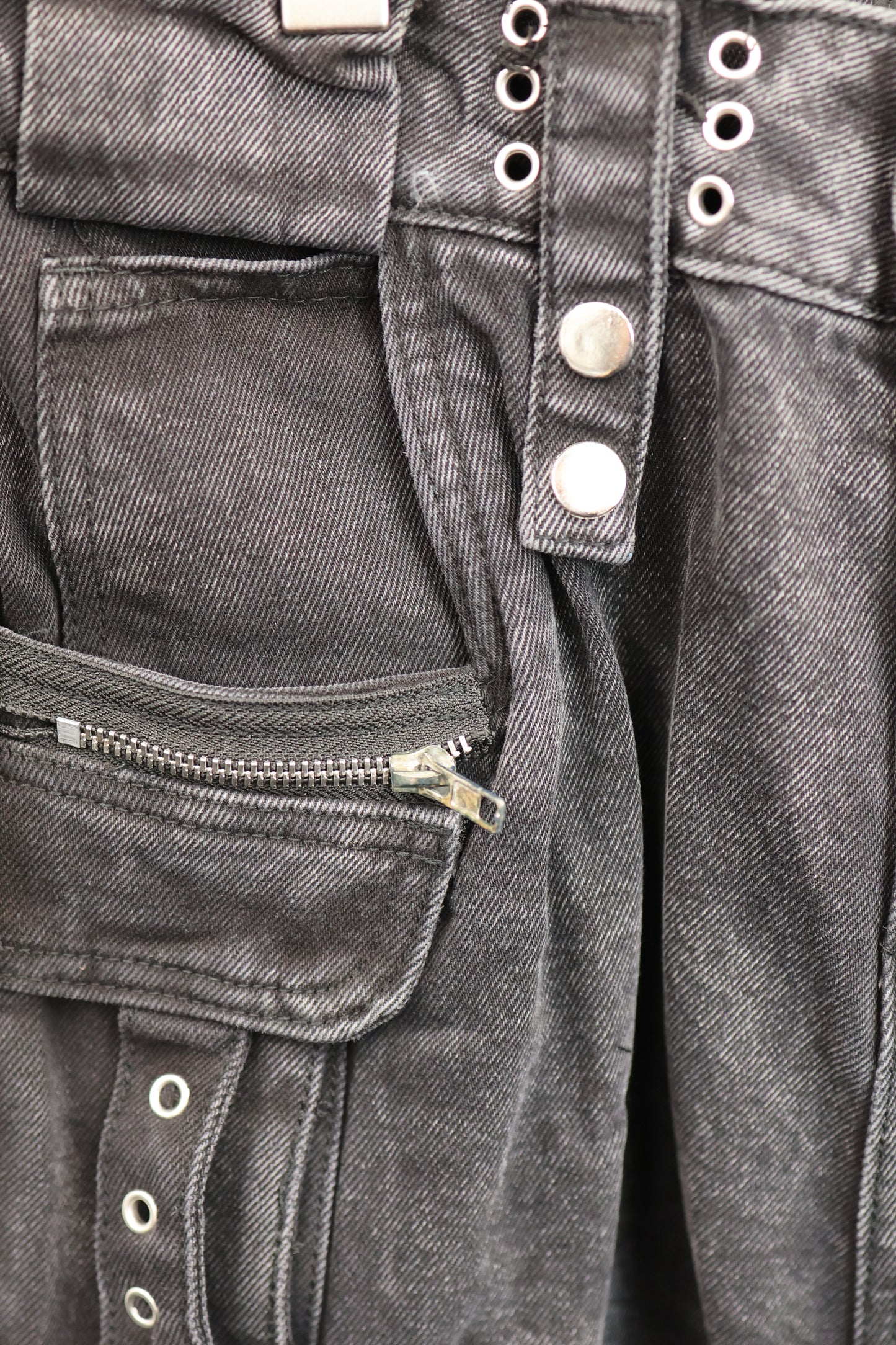 zip pocket cargo denim A3