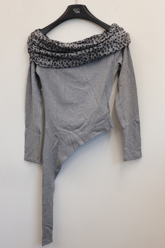 Leopard Fold Top A282