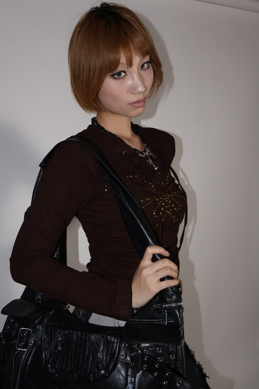 25-909 Stud Butterfly Hoodie A336