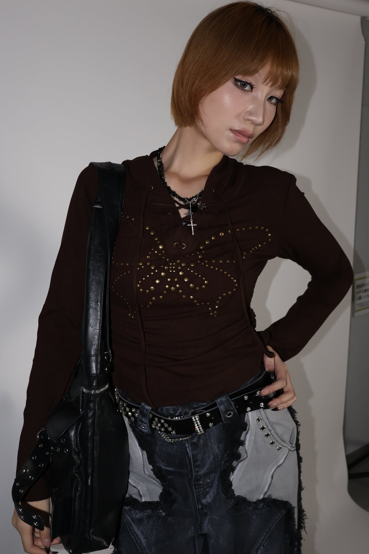 25-909 Stud Butterfly Hoodie A336