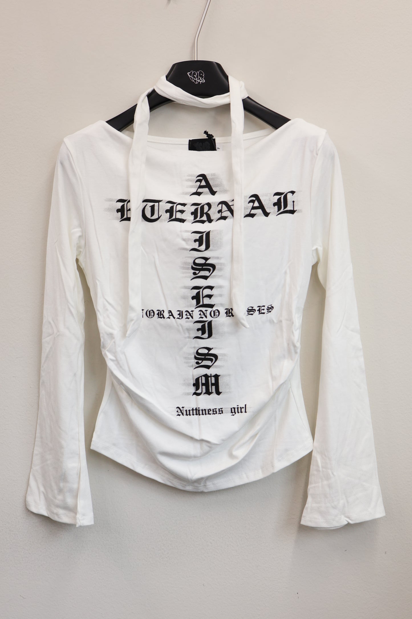 Logo Ribbon off-shoulder Top A299