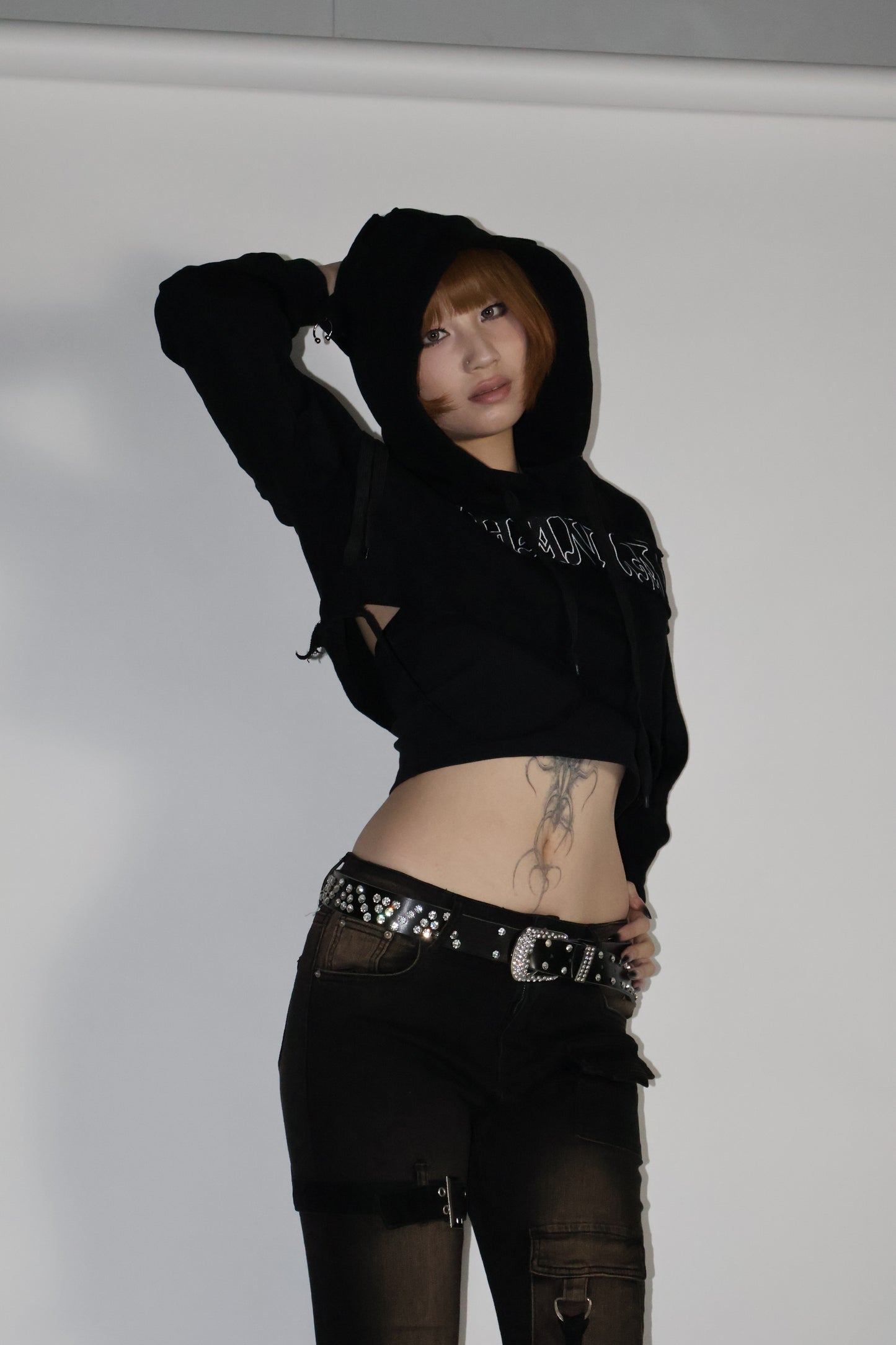 25-925 Rebel Crop Hoodie  A348