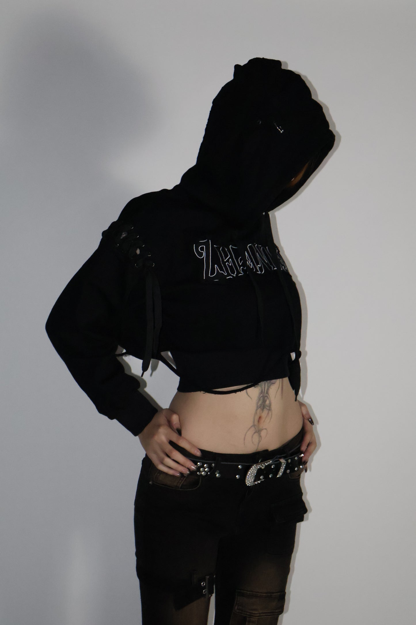 25-925 Rebel Crop Hoodie  A348