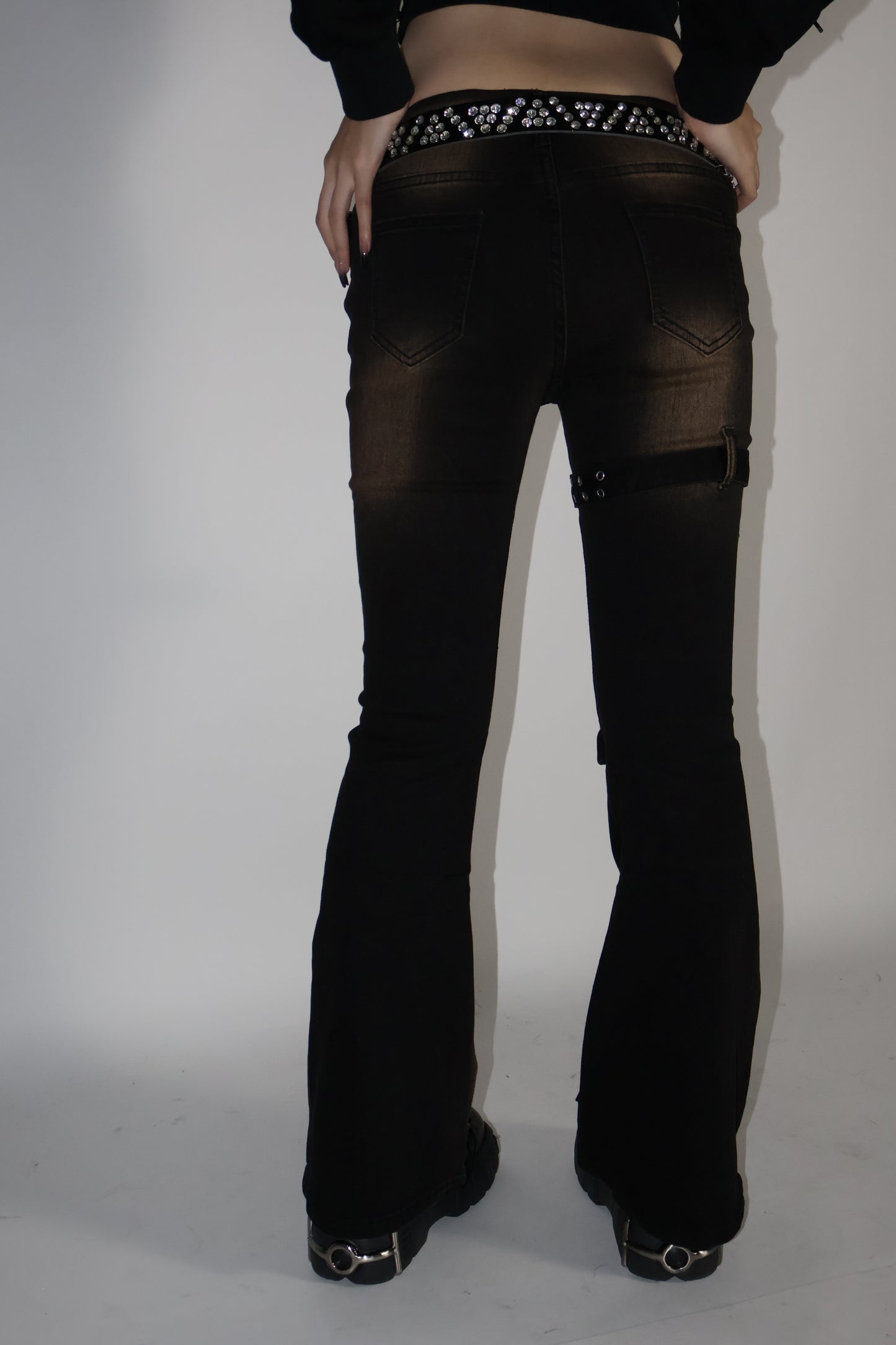 Step flare cargo denim A264