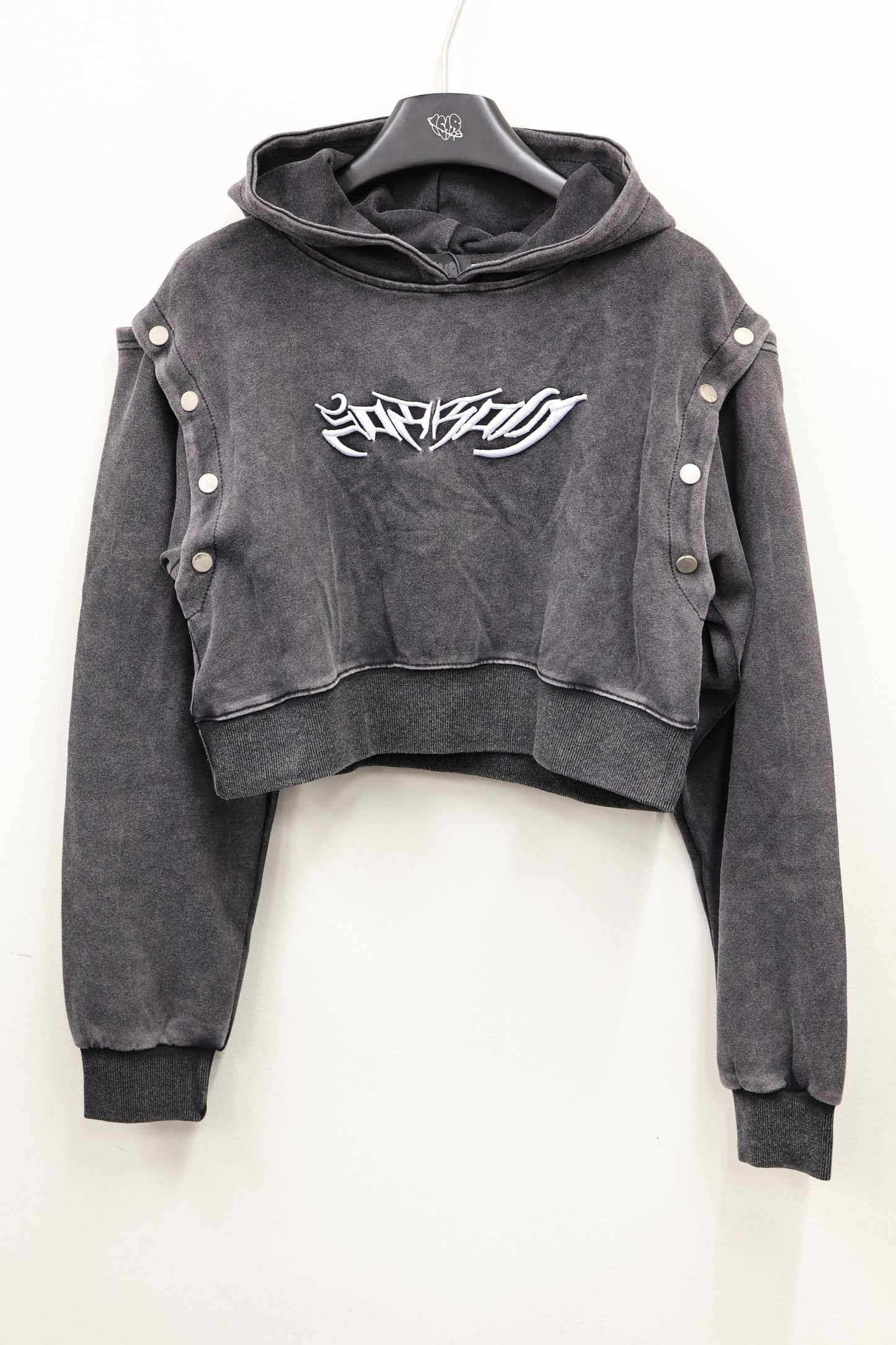 Carbon Crop Hoodie A309