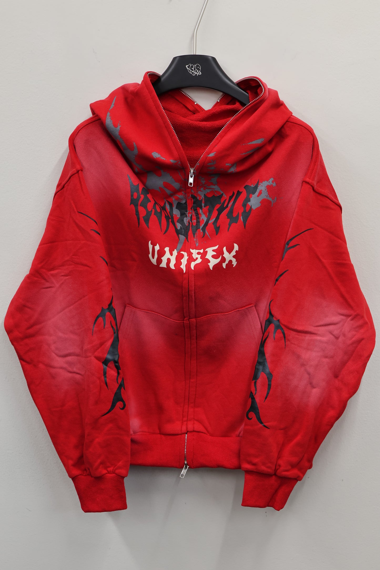 Flame Print Hoodie A314