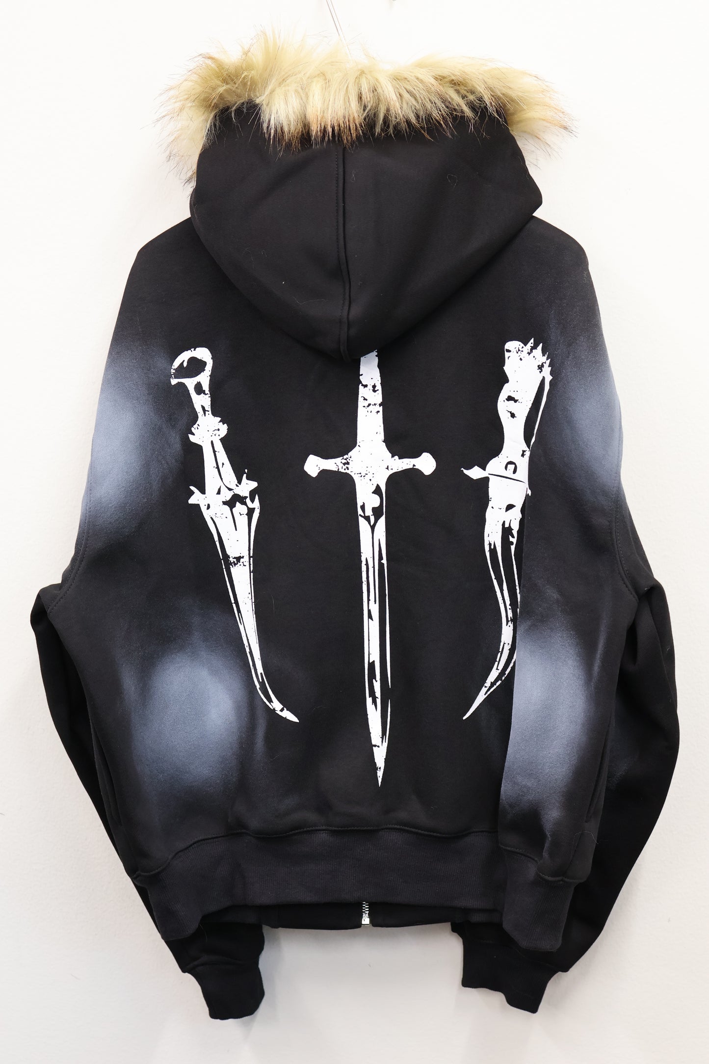 Grunge Fur Hoodie A323