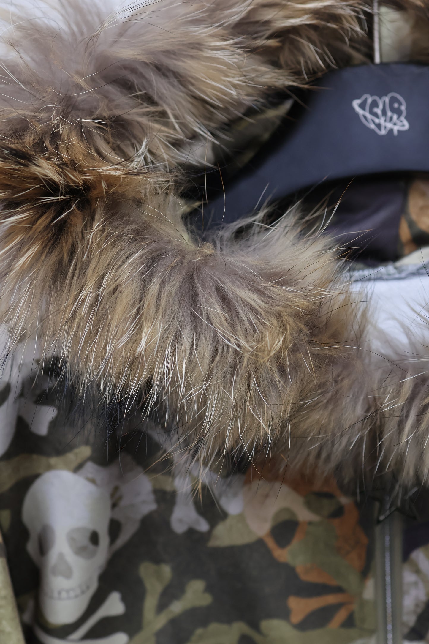 25-940 Skull Camo Fur Jacket  A346