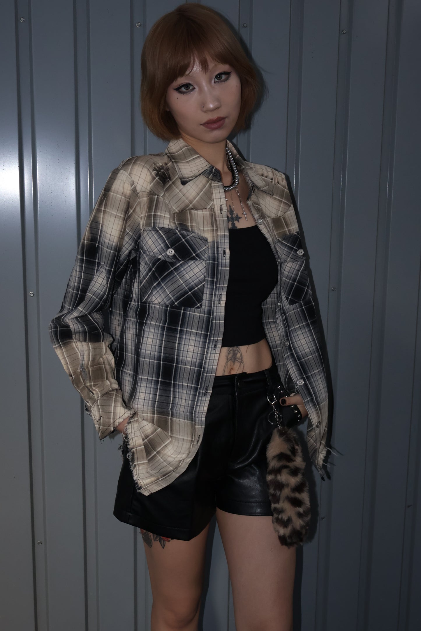 bicolor checkshirt A305