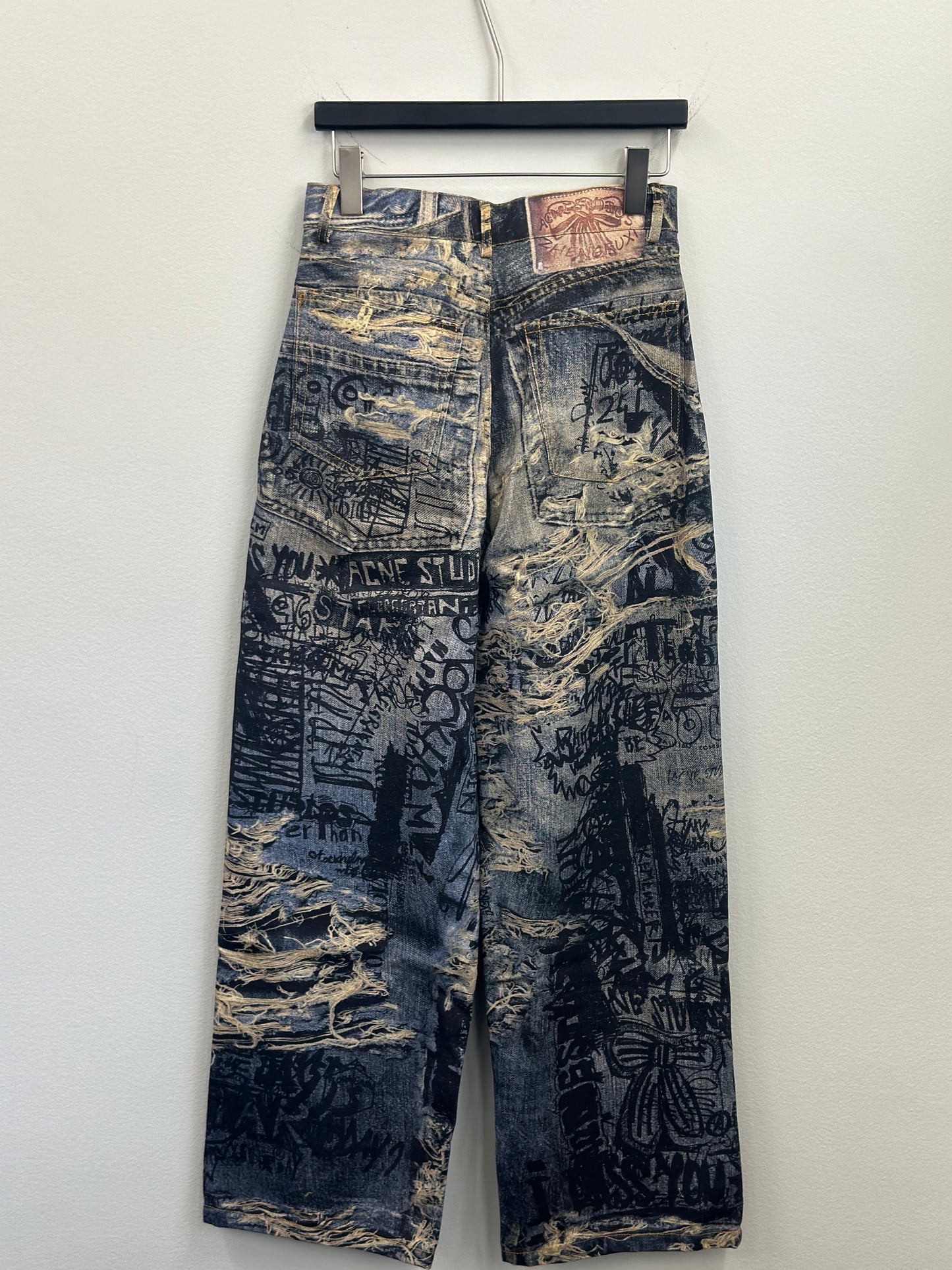 damage print denim A8