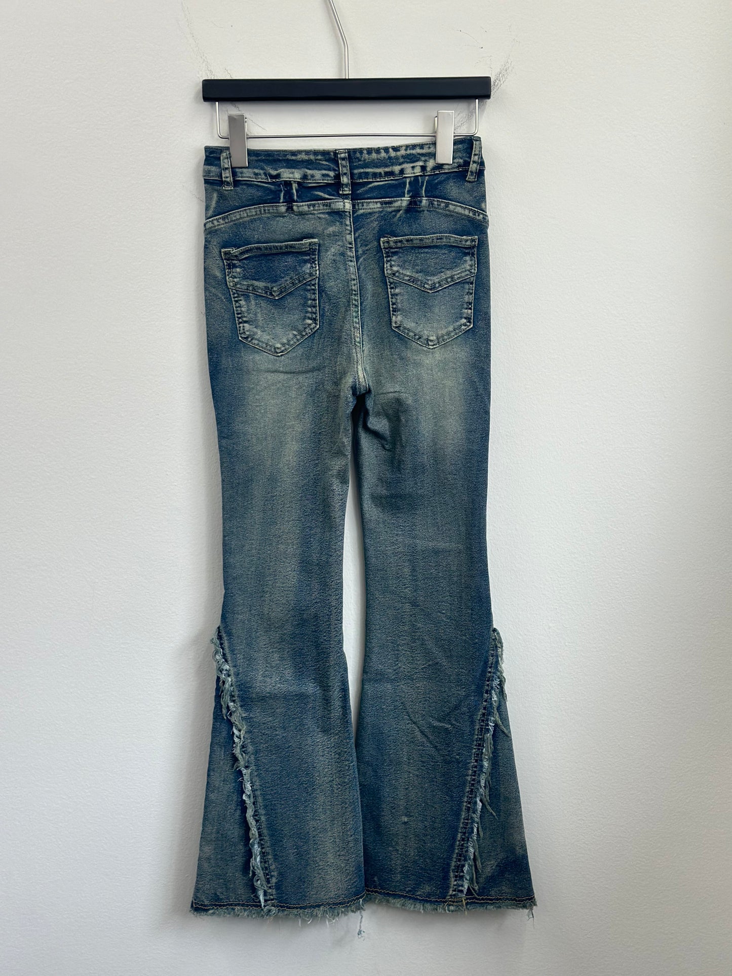 flare denim pants A26