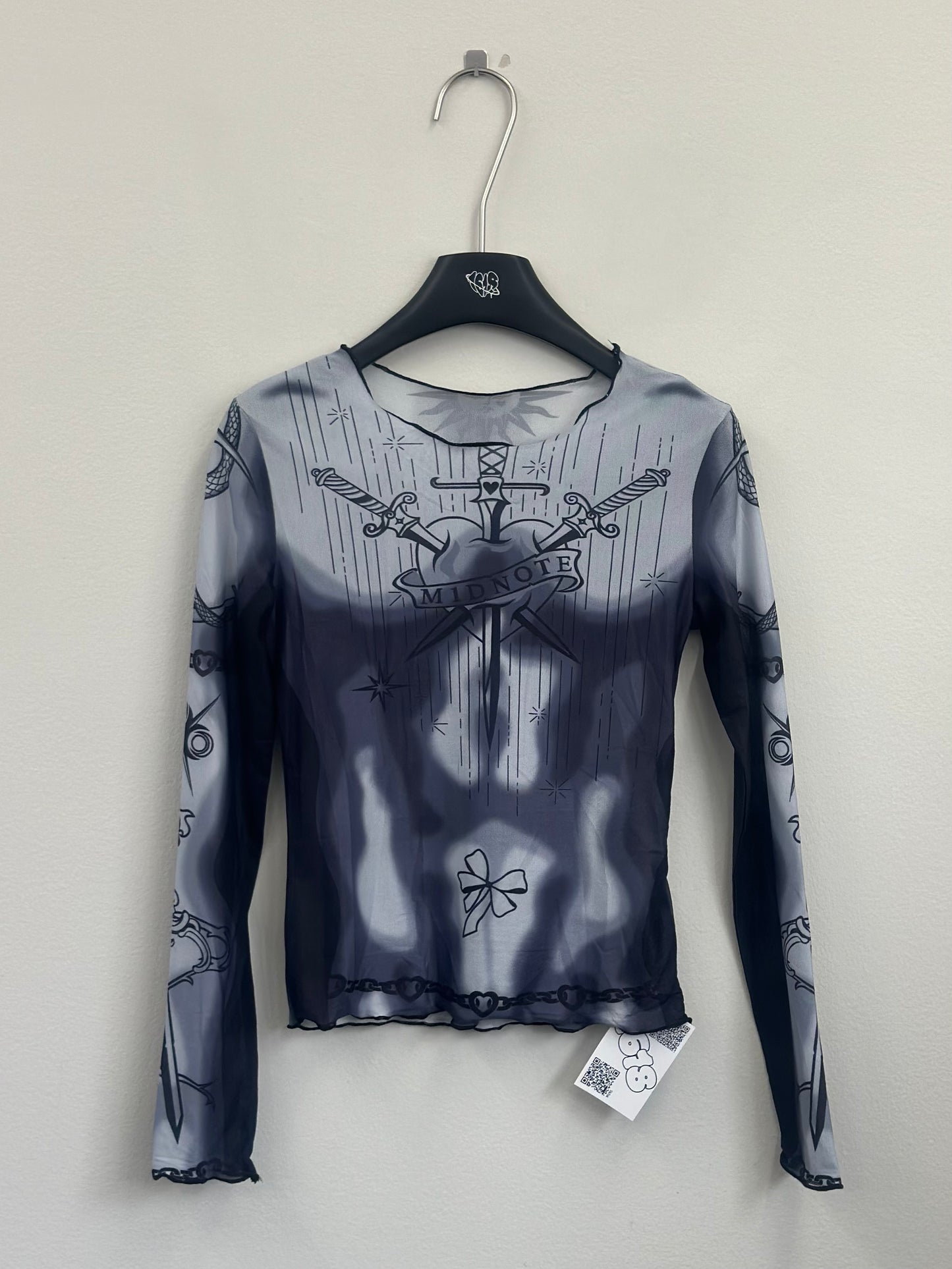 see-through chain tops A81