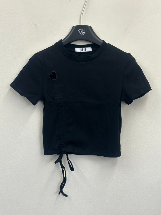 heart shirring tee A116