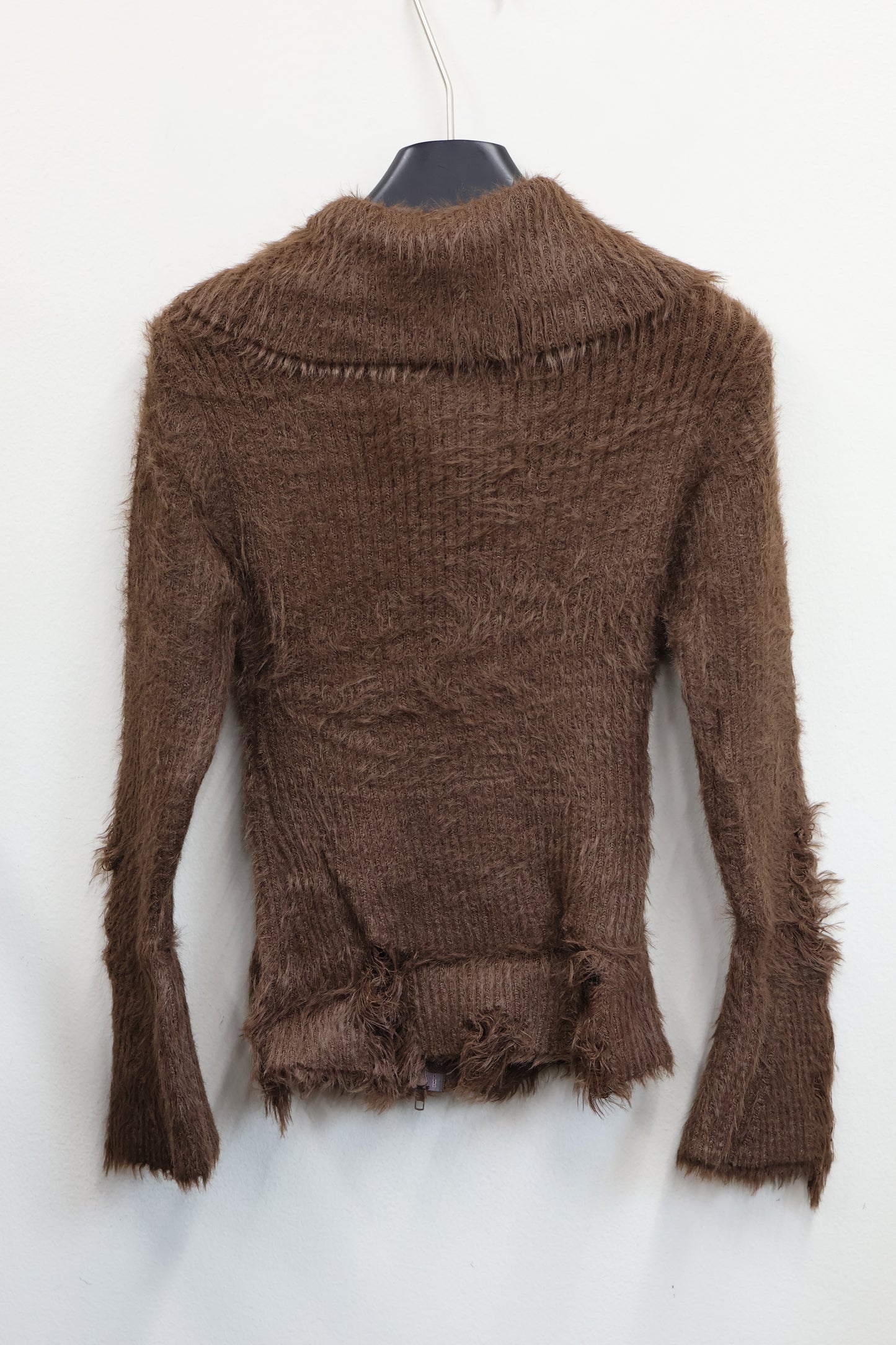 collar zip cardigan A372