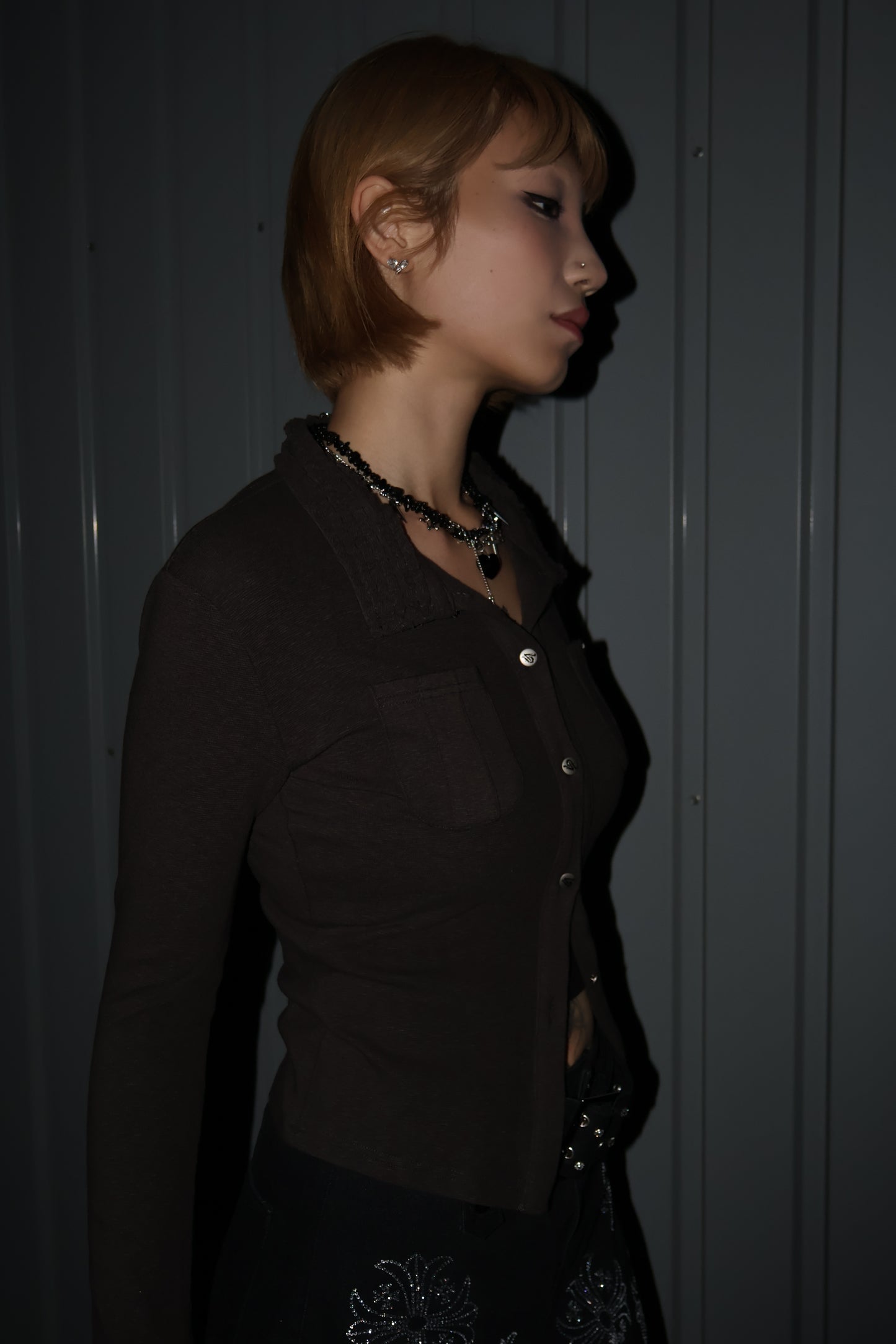 25-913 Shaggy Collar Top A381