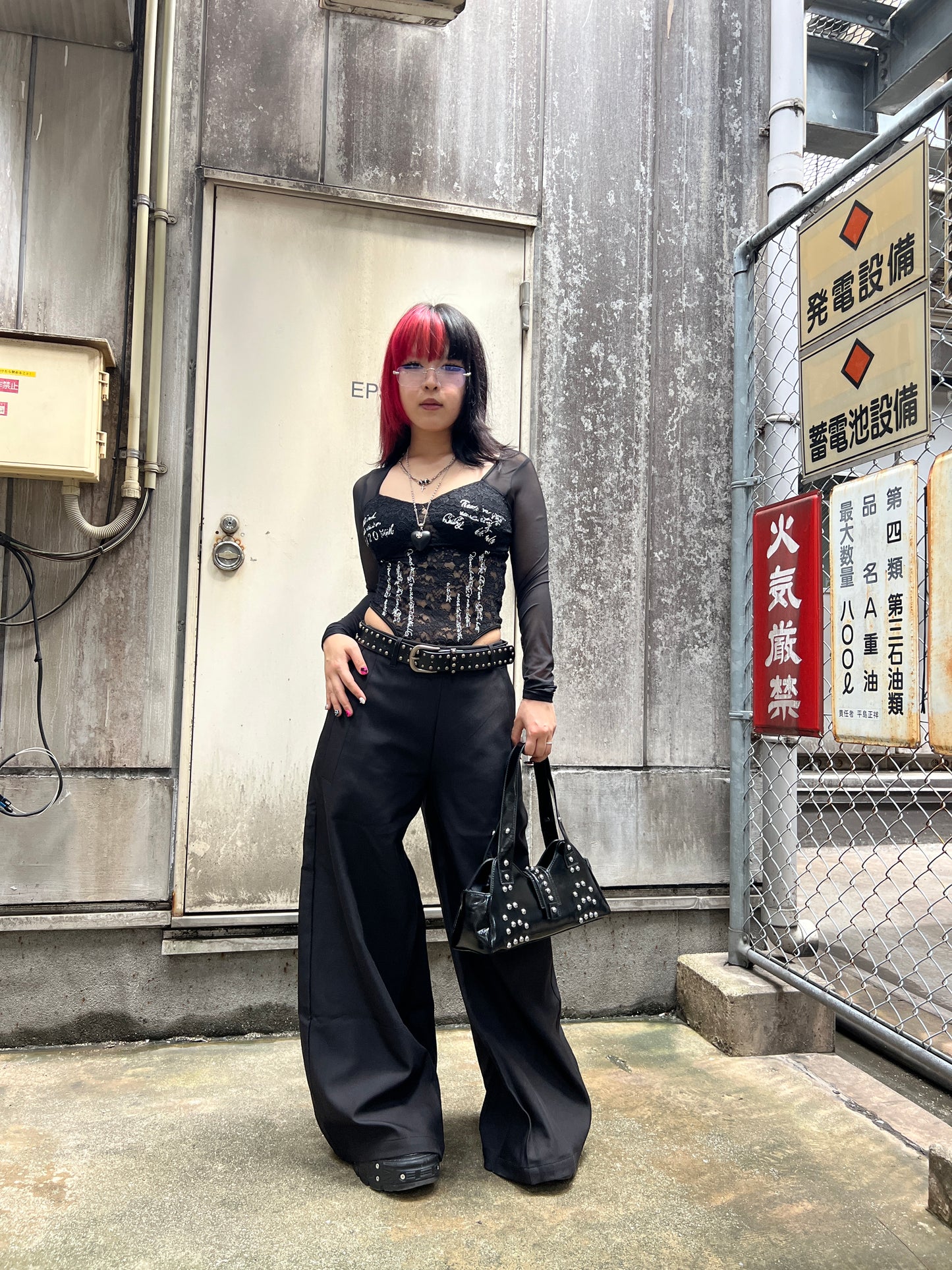 shadow wide Pants A277