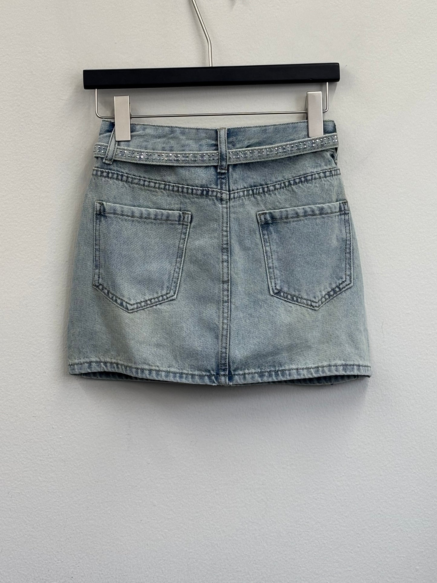 25-K51 small stone denimskirt A179