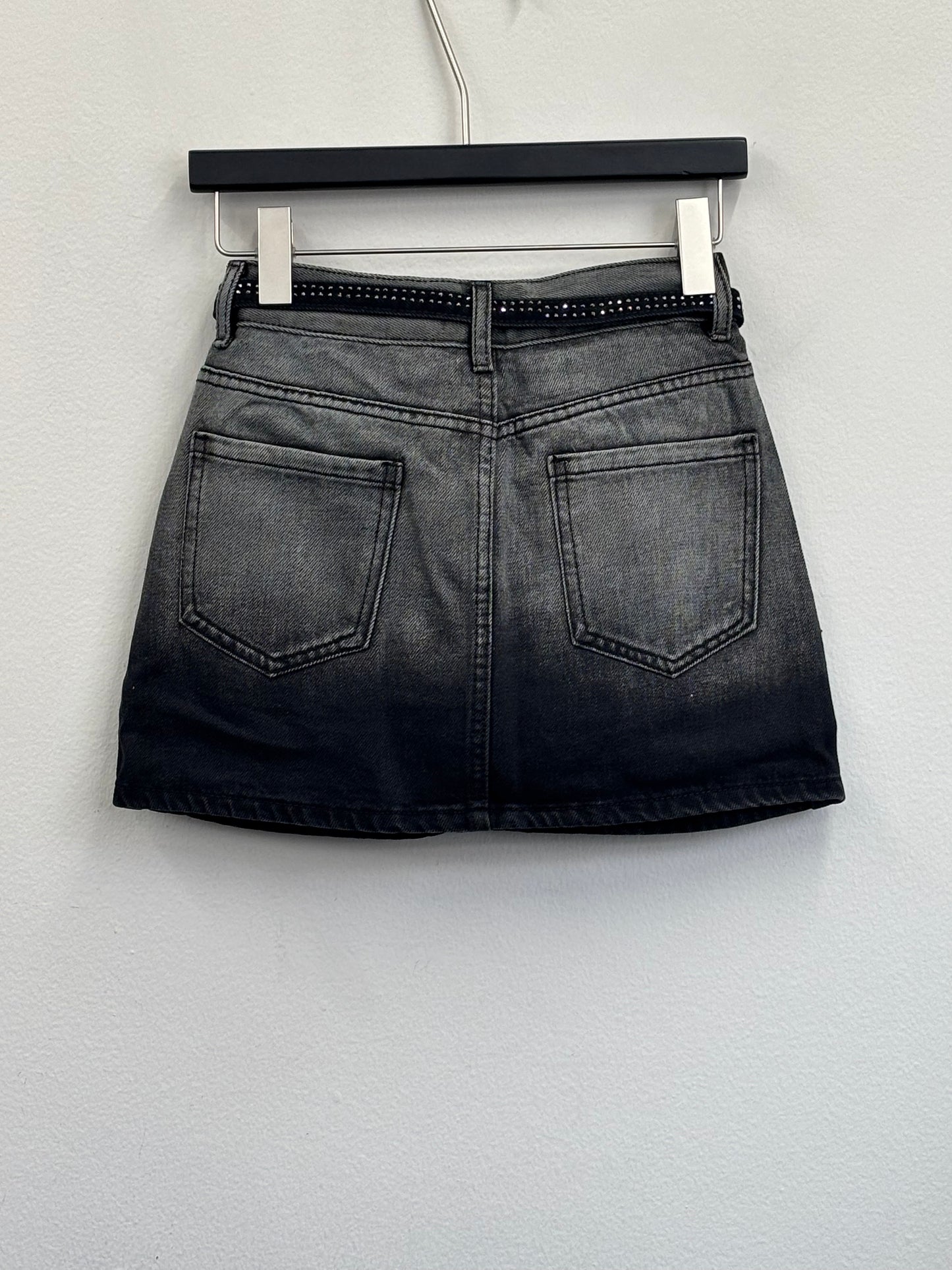 25-K51 small stone denimskirt A179