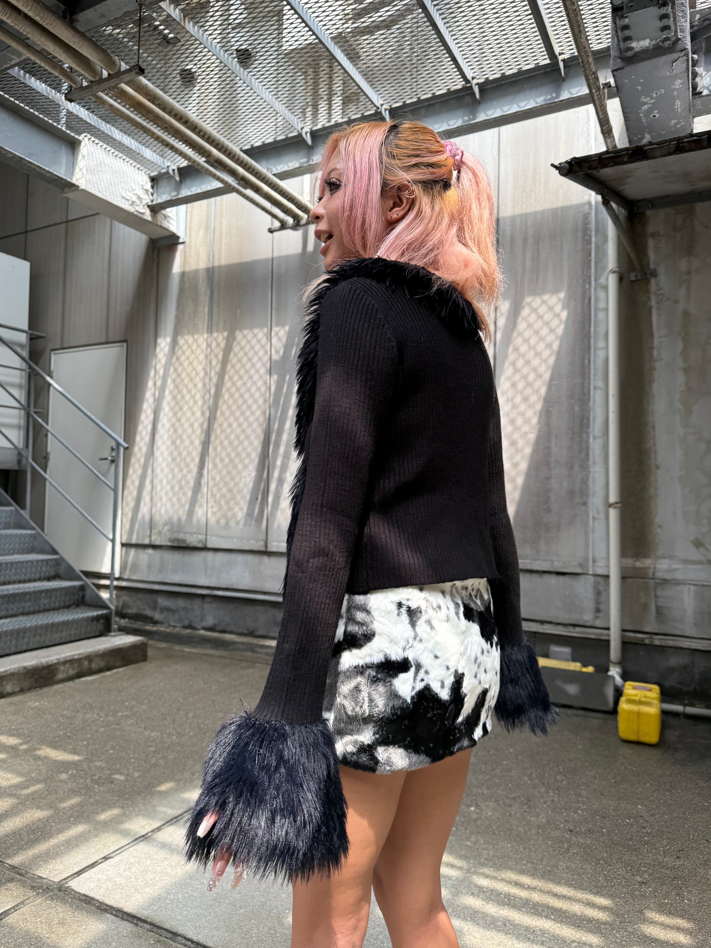 Fur Trim Cardigan A319