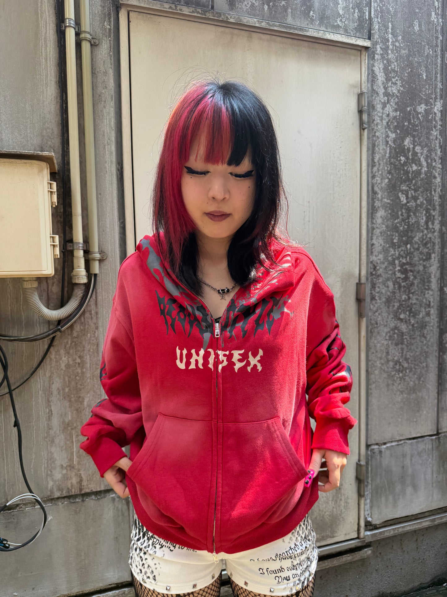 Flame Print Hoodie A314