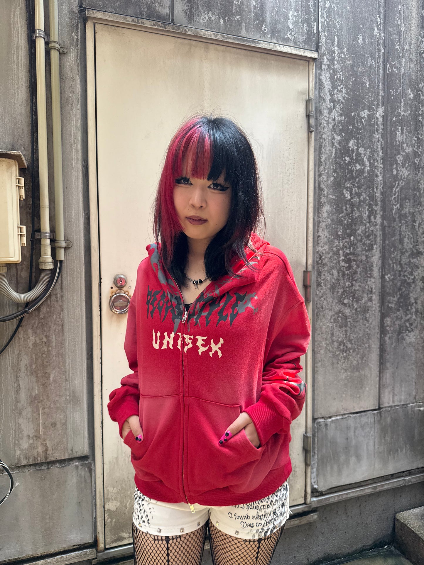 Flame Print Hoodie A314