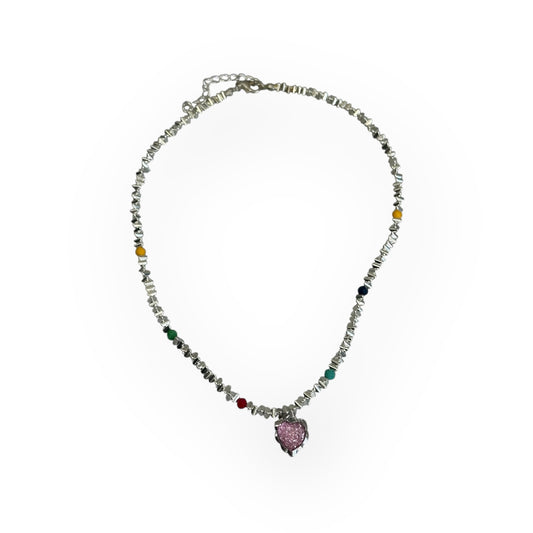 shine heart necklace I17