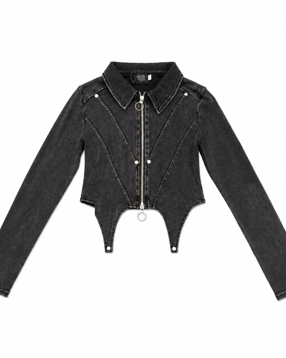 zip short tops A485