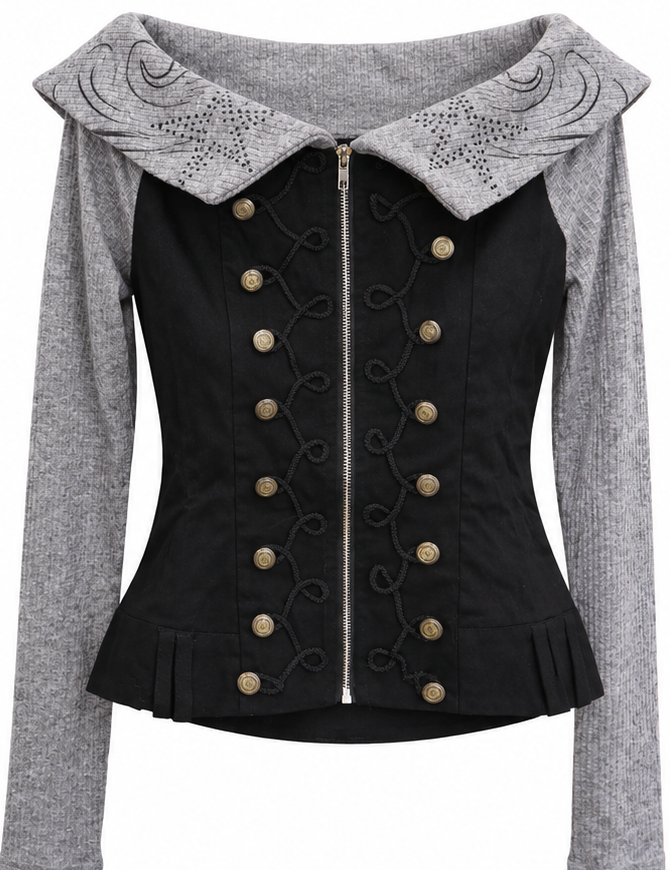 Corset Button Top A514