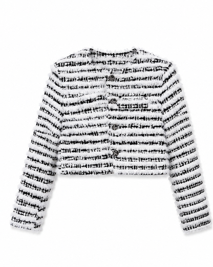 Fuzzy Stripe Jacket A321