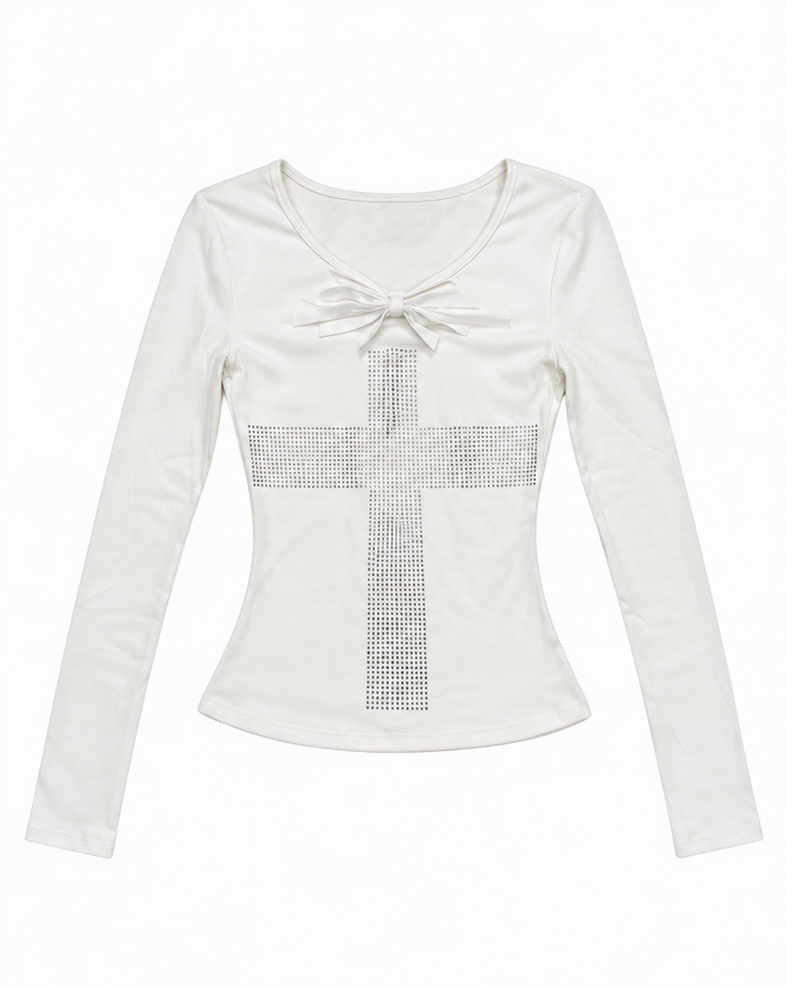 Studded Cross Top  A706