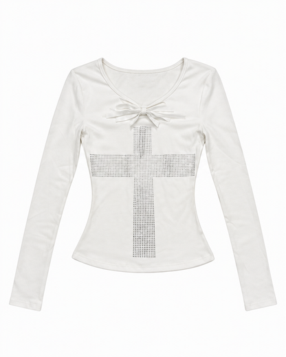 Studded Cross Top  A706
